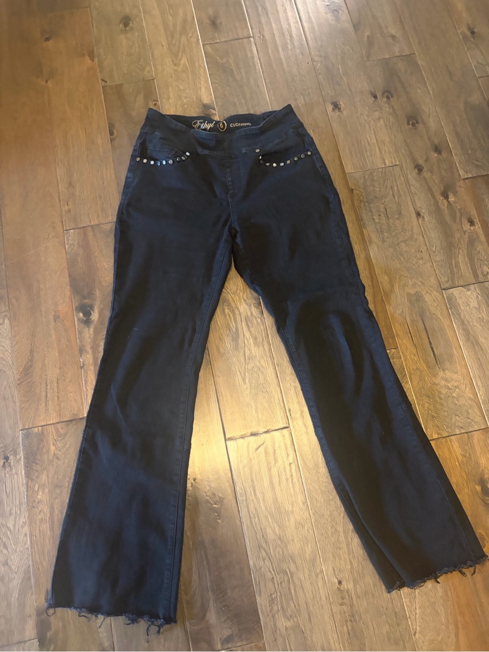 Ethyl Black Stud-Accent Women's Jeans